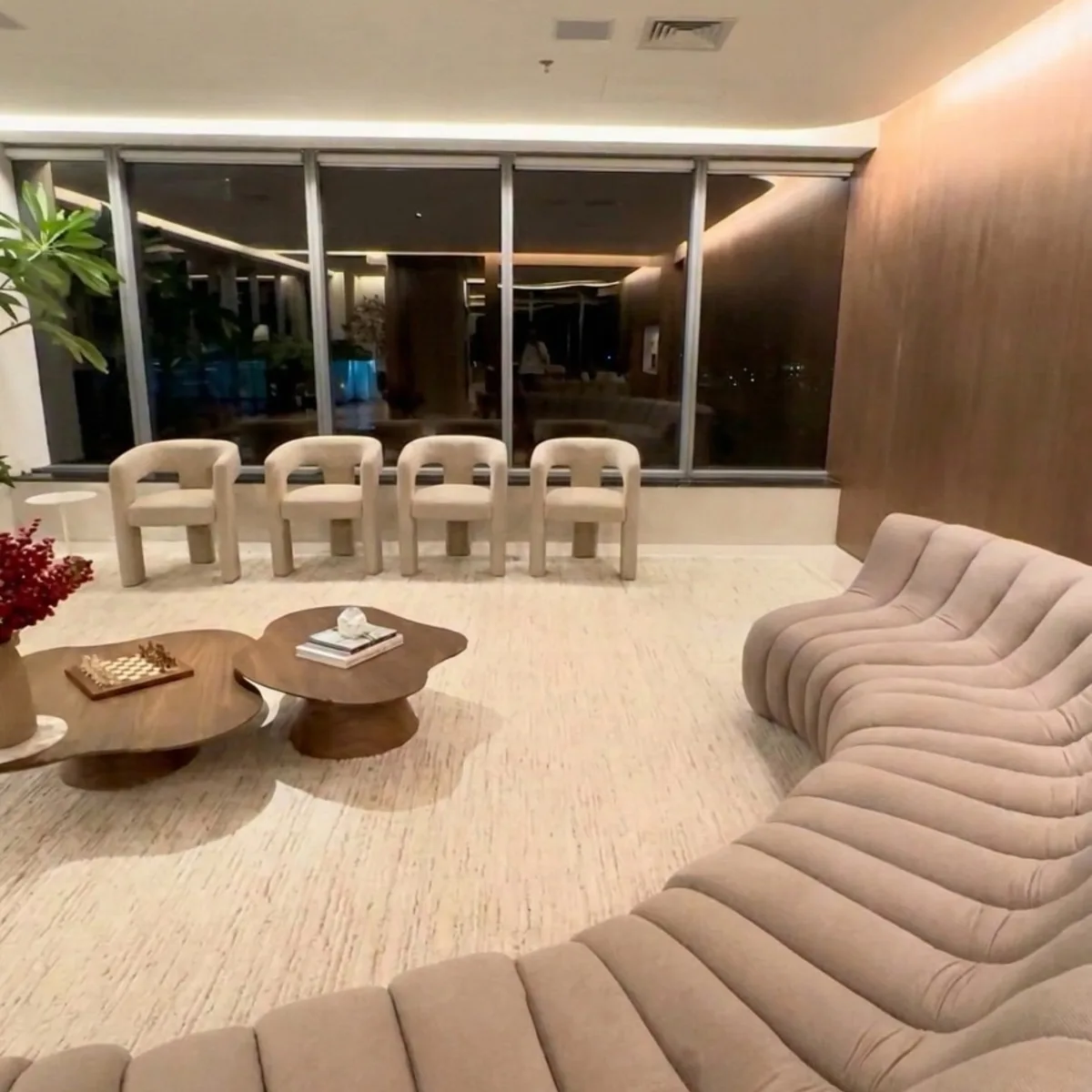 Sala de espera da clínica, ambiente premium